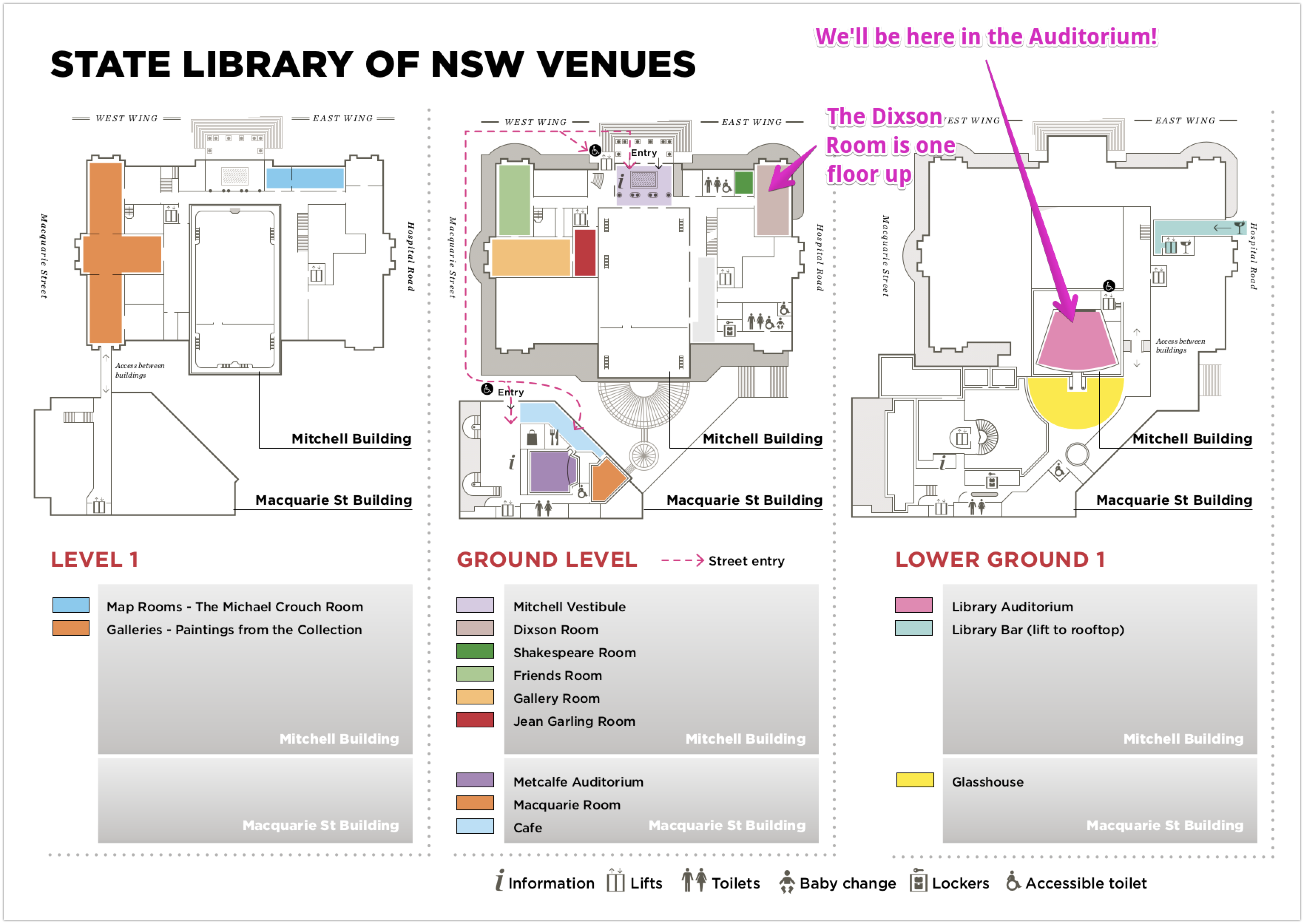 A floorplan of the State Library of NSW